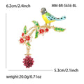 Alloy Enamel Rhinestone Bird Brooch Cute Animal Lapel Pin For Apparel view 4