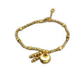 24K Gold Plated Copper Lucky Lock Oval Geometric New Chinese Style Bangle For Women view 5