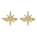 Sparkling Zircon Star Copper Clip-on Earrings Light Luxury Minimalist Ear Cuffs for Women view 5