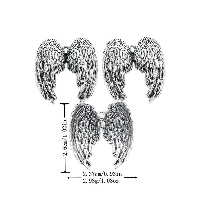 Silver Zinc Alloy Wing Charm Pendant for DIY Necklace Bracelet Jewelry Making