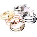 20mm 25mm Pure Copper Bracelet Bezel Blanks For DIY Jewelry Accessories 23g view 5