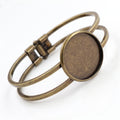 20mm 25mm Pure Copper Bracelet Bezel Blanks For DIY Jewelry Accessories 23g view 4