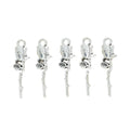Antique Silver Zinc Alloy Rose Charm Pendant for DIY Necklace Bracelet Jewelry Making view 2