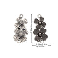 Antique Silver Zinc Alloy Flower Charm Pendant No.057719 for DIY Necklace Bracelet Jewelry Making view 1