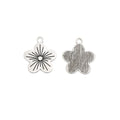 Zinc Alloy Flower Charm Pendant No.137655 for DIY Necklace Bracelet Jewelry Making view 3