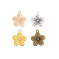 Zinc Alloy Flower Charm Pendant No.137655 for DIY Necklace Bracelet Jewelry Making view 5