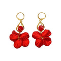 Vintage Floral Petal Faux Pearl Tassel Drop Earrings Fashion OL Light Luxury Ear Cuffs view 5