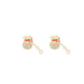Luxury New Chinese Lucky Bag Rhinestone Zircon Gold Alloy Tassel Drop Stud Fashion Earrings view 5