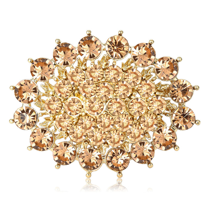 Alloy Rhinestone Bride Badge Brooch For Luxury Women's Apparel