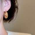 Smooth Metal Round Earrings For Women Geometric Minimalist Light Luxury Everyday Fashion Ear Cuffs view 3