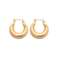 Smooth Metal Round Earrings For Women Geometric Minimalist Light Luxury Everyday Fashion Ear Cuffs view 5