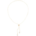Minimalist Zircon Round Faux Pearl Sweater Necklace Light Luxury Geometric Pendant For Women view 5