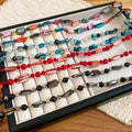 Ethnic Bohemian Artificial Crystal Shell Beaded Layered Sweater Necklace With Irregular Geometric Choker Design view 2