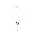 Light Luxury Copper Zircon Flocked Bow Pendant Sweater Necklace For Women view 5