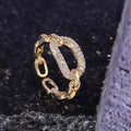 Korean Minimalist Buckle Ring For Women, Adjustable Open Band French Commuter Jewelry view 1