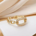 Korean Minimalist Buckle Ring For Women, Adjustable Open Band French Commuter Jewelry view 3