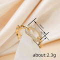 Korean Minimalist Buckle Ring For Women, Adjustable Open Band French Commuter Jewelry view 4