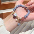 Elegant Lucky Cat Faux Crystal Bangle Bracelet With Light Luxury OL Style view 4