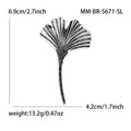 Alloy Enamel Ginkgo Leaf Brooch Pin For Coats And Suits view 5