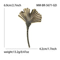 Alloy Enamel Ginkgo Leaf Brooch Pin For Coats And Suits view 4