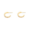 Luxury Sparkling Zircon C Shape Hoop Alloy Earrings For Women Minimalist Fashion C Hoop Earrings view 5