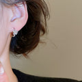 Korean Style Copper Zircon Star Ear Cuff Earrings Light Luxury Minimalist Fashion Jewelry view 3
