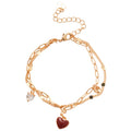 Gold Plated Copper Zircon Horse Necklace And Bracelet Jewelry Set, Light Luxury Everyday Style view 5