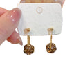 Light Luxury Copper Round Rhinestone Pendant Drop Earrings For Women view 5