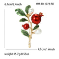 Alloy Enamel Pomegranate Brooch Pin For Women Coats And Cardigans view 5