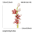 Alloy Enamel Flower Brooch Elegant Lapel Pin For Clothing view 4