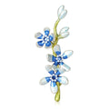 Alloy Enamel Flower Brooch Elegant Lapel Pin For Clothing view 2