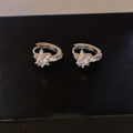 Copper Zircon Star Ear Cuff Earrings Minimalist Light Luxury Fashion Jewelry view 2