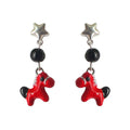 Light Luxury Alloy Enamel Star Pony Horse Zodiac Stud Earrings For Women view 5