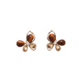 Light Luxury Faux Pearl Zircon Tiger Eye Butterfly Geometric Stud Earrings For Women view 5