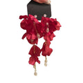 Light Luxury Artificial Crystal Flower Waterdrop Tassel Drop Earrings With Silver Posts view 5