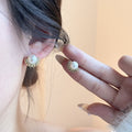 Elegant Round Pearl Stud With Rhinestone Lace Flower Edge Alloy Silver Needle Women's Fashion Earrings view 1