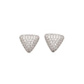 Korean Light Luxury Copper Zircon Triangle Earrings Necklace Jewelry Set For Women view 5