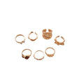 Wrinkled Rhinestone Resin Open Ring Jewelry Set For Women, Geometric Minimalist Luxury Style view 5
