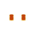 Light Luxury Alloy Enamel Square Stud Earrings For Women Minimal Geometric Daily Jewelry view 5