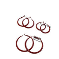 Iron Enamel Round Hoop Earrings For Women, Retro Light Luxury Everyday Commuter Style view 5