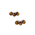 Maillard Style Resin Tiger Eye Round Geometric Stud Earrings For Women view 5