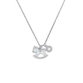 Light Luxury New Chinese Copper Zircon Mother Of Pearl Horse Sweater Necklace view 5