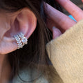 Luxury Copper Zircon Round Geometric Ear Cuff Clip-on Earrings for Women view 3