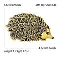 Antique Gold Alloy Hedgehog Brooch For Women Clothing Accessories view 4