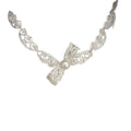 Alloy Pearl Bow Pendant Sweater Necklace, Sweet Casual Clavicle Chain For Women view 5