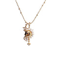 18K Gold Plated Copper Zircon Zodiac Horse Sweater Necklace For Women Light Luxury Chinese Style view 5