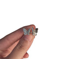 Light Luxury Copper Zircon Butterfly Clip-on Earrings No Piercing Cartilage Ear Cuffs view 5