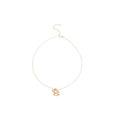 Gold Plated Copper Coin Horse Earrings Necklace Jewelry Set For Women Light Luxury OL Style view 5