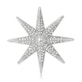 Alloy Rhinestone Eight Point Star Brooch For Versatile Women's Apparel view 2