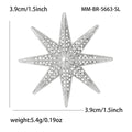 Alloy Rhinestone Eight Point Star Brooch For Versatile Women's Apparel view 5